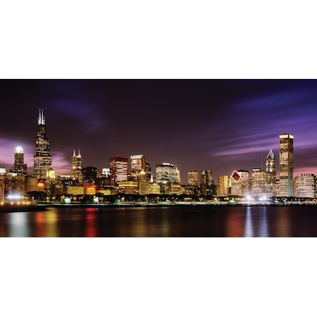 Wall Murals-Chicago Skyline, 54 In Wide X 27 In High
